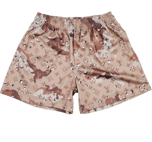 Bravest Studios LV Monogram Desert Camo Mesh Shorts