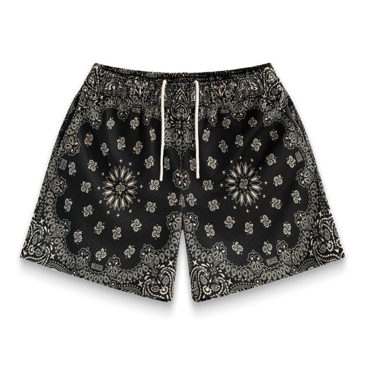 Bravest Studios Onyx Paisley Shorts